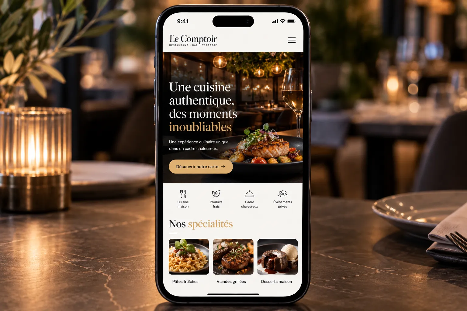 Aperçu mobile du concept Le Comptoir du Vieux-Port